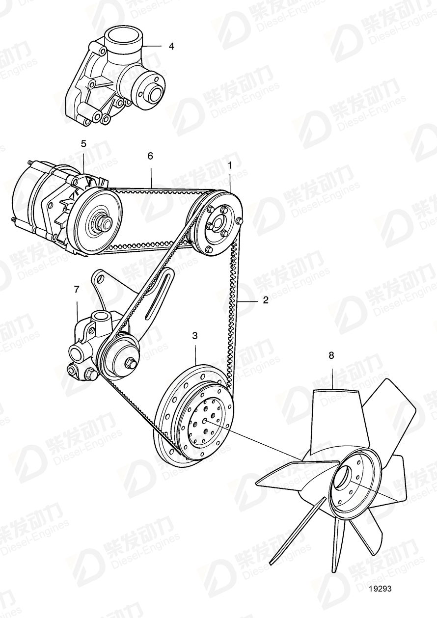 volvo penta V-belt 973547 Drawing volvo penta V-belt 973547 Drawing